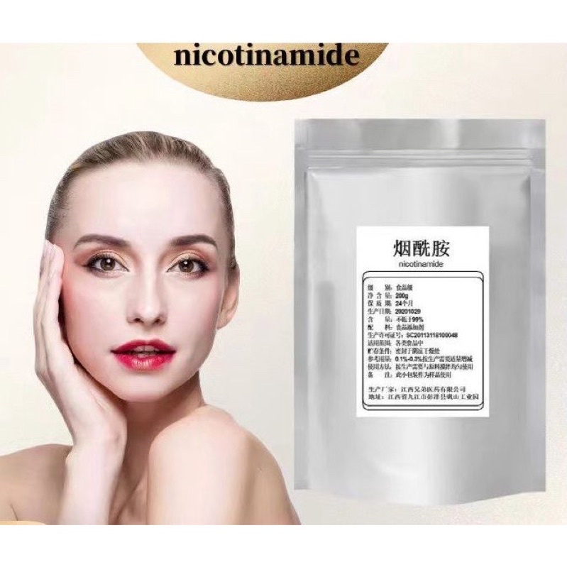 Bột tinh chất Niacinamide Vitamin B3 nồng độ cao giảm vết nám giúp dưỡng ẩm se khít lỗ chân lông làm sáng da