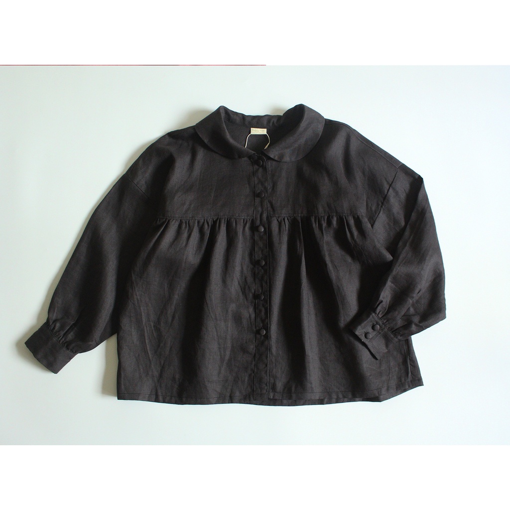Áo bâu sen tay dài - Linen tưng premium - HASU SHIRT  - by Tháng Năm