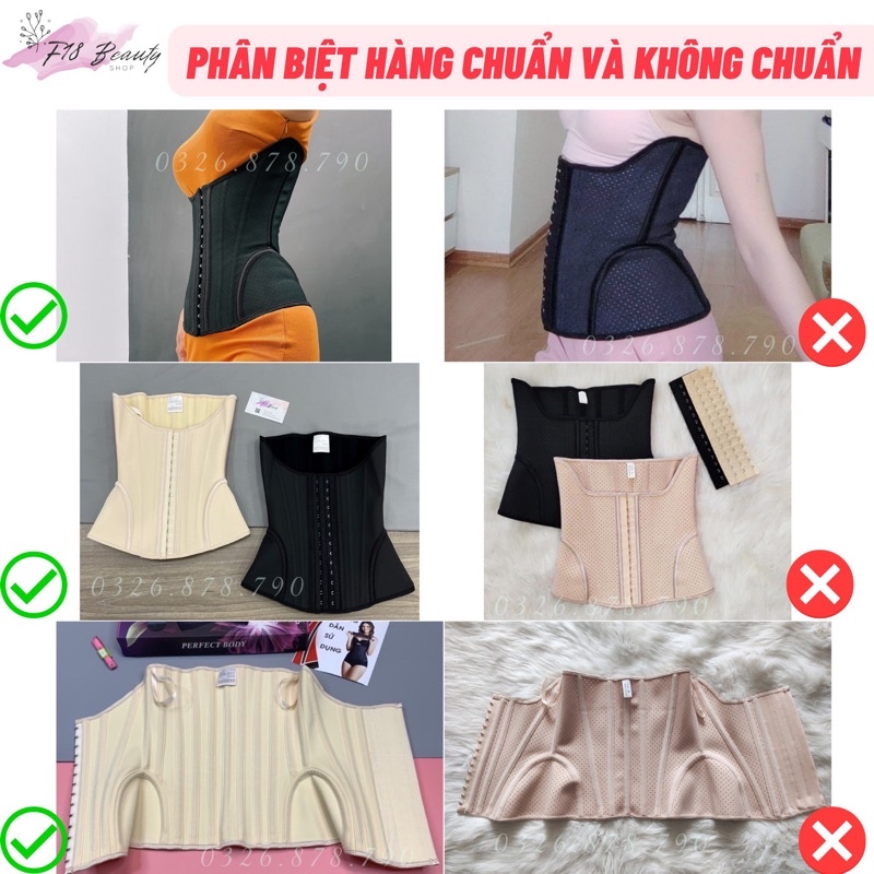 Đai Nịt Bụng Latex Cải Tiến THÔNG HƠI Che Mỡ Lưng Giảm Mỡ Bụng 19 Xương Thép