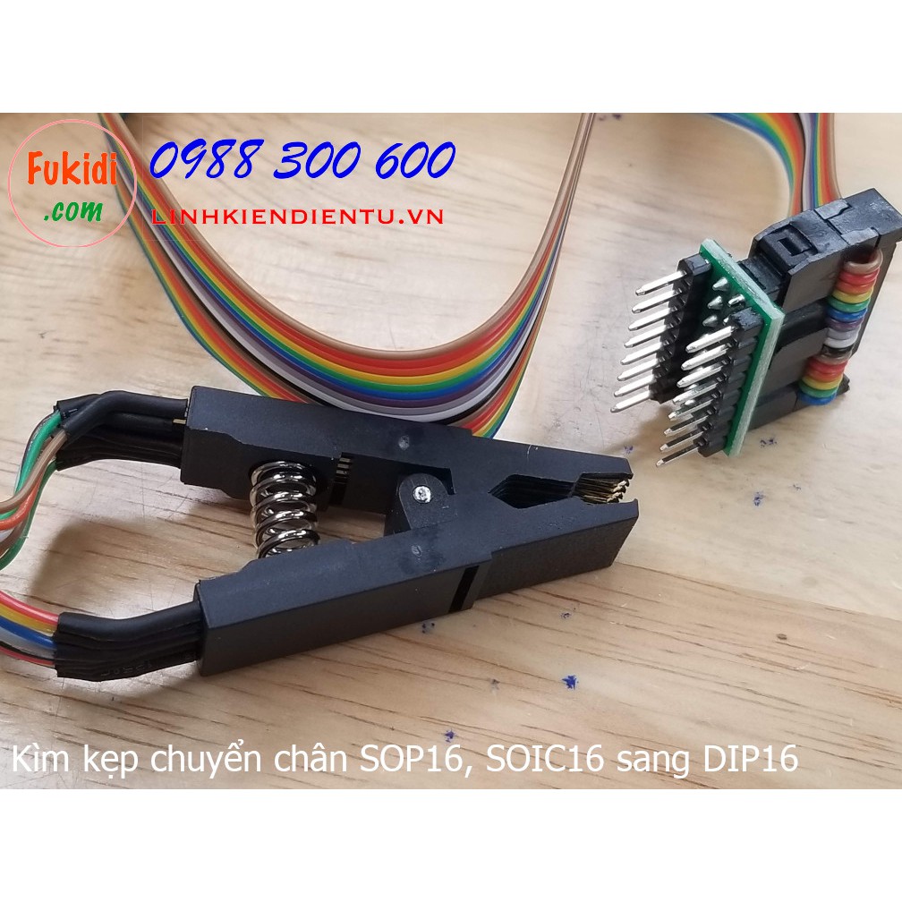 Kìm kẹp chuyển đổi chân đế IC từ SOP16 hoặc SOIC16 sang DIP16