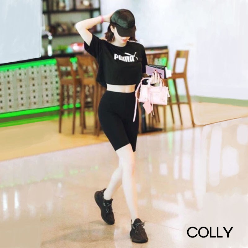 Quần Legging lửng nâng mông tôn dáng khoe body