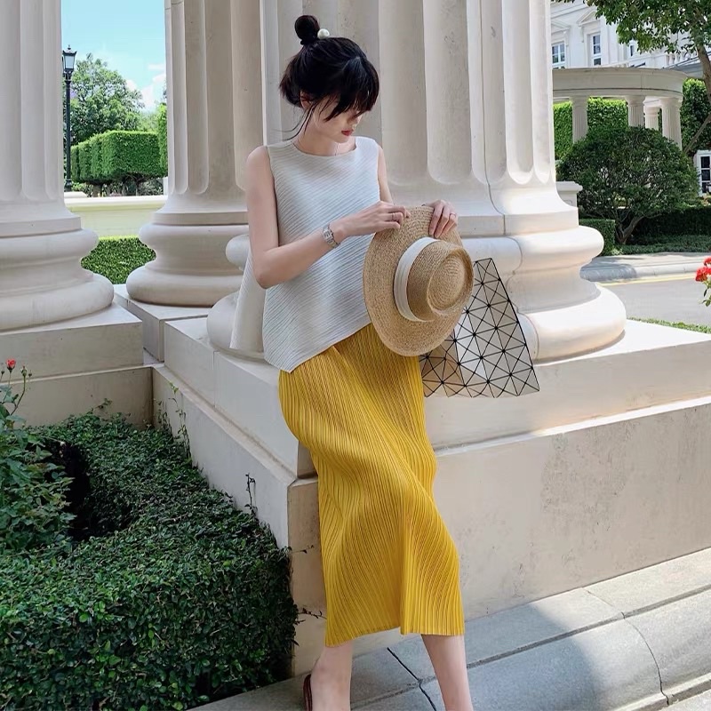 Chân váy xếp ly dài dáng A phong cách cổ điển 2021 | BigBuy360 - bigbuy360.vn