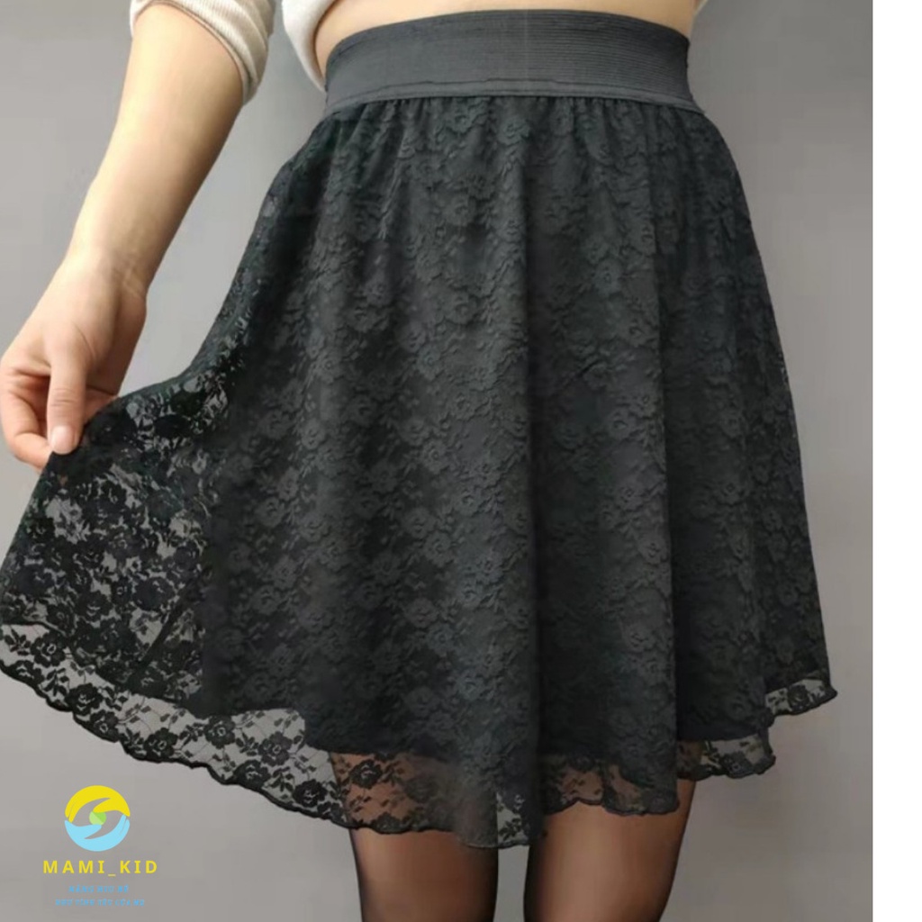 chân váy đen bé gái size đại 20-40kg xòe 360 độ, mamikid
