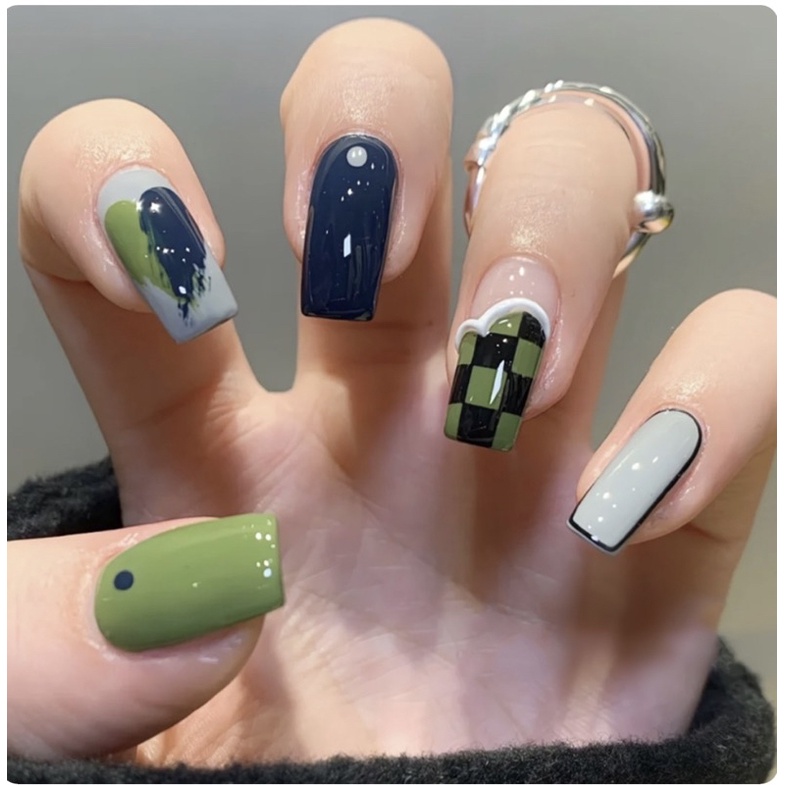 Sét 24 móng giả gắn móng nailbook(tặng kèm keo +dũa mini)