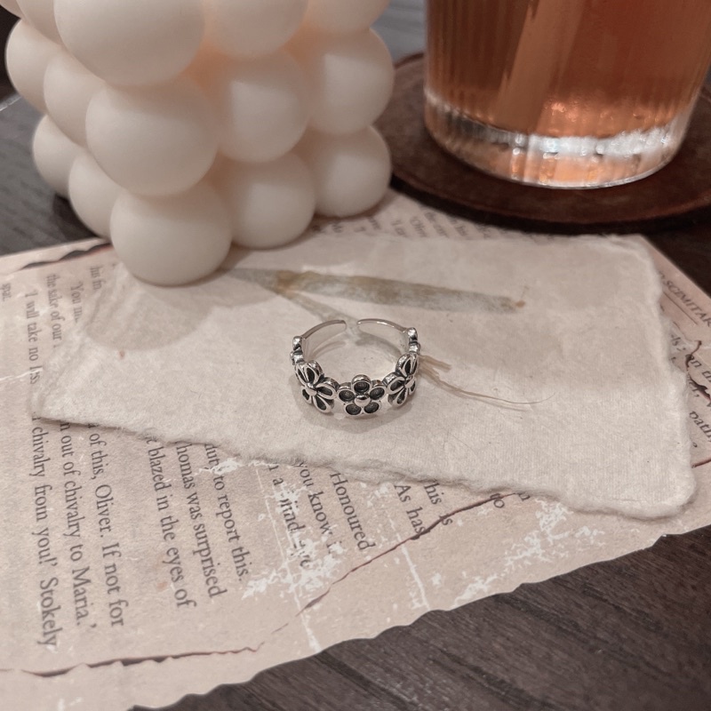 Nhẫn bạc SOFF CLUB S925 - Nhẫn hoa 5 cánh nối liền hoa thủng