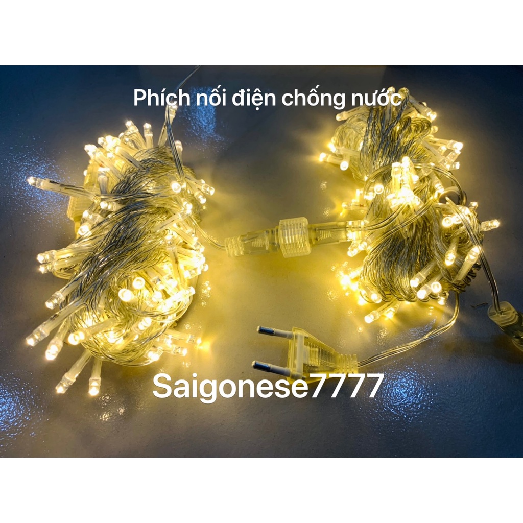 (Có Phích Nối Điện-Đèn Không Chớp Nháy) Dây Đèn Đom Đóm Đèn Led  Fairy Light Trang Trí Quấn Cây Sân Vườn Noel