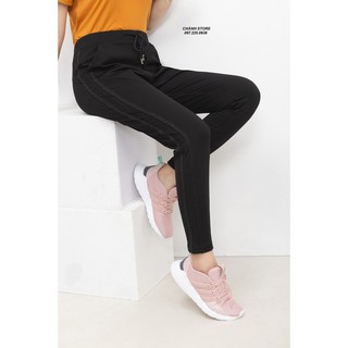 Quần joger nữ phối viền kim tuyến, chất umi Hàn siêu đẹp, dày dặn co giãn tốt - CHẢNH STORE