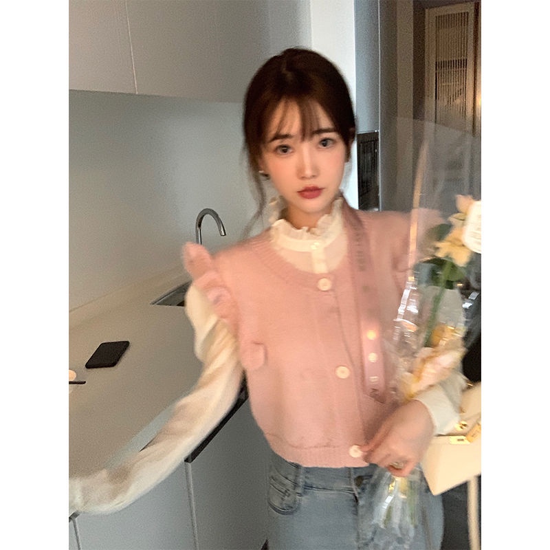 Set áo sơ mi trắng tay phồng thiết kế mới thời trang thu đông 2021