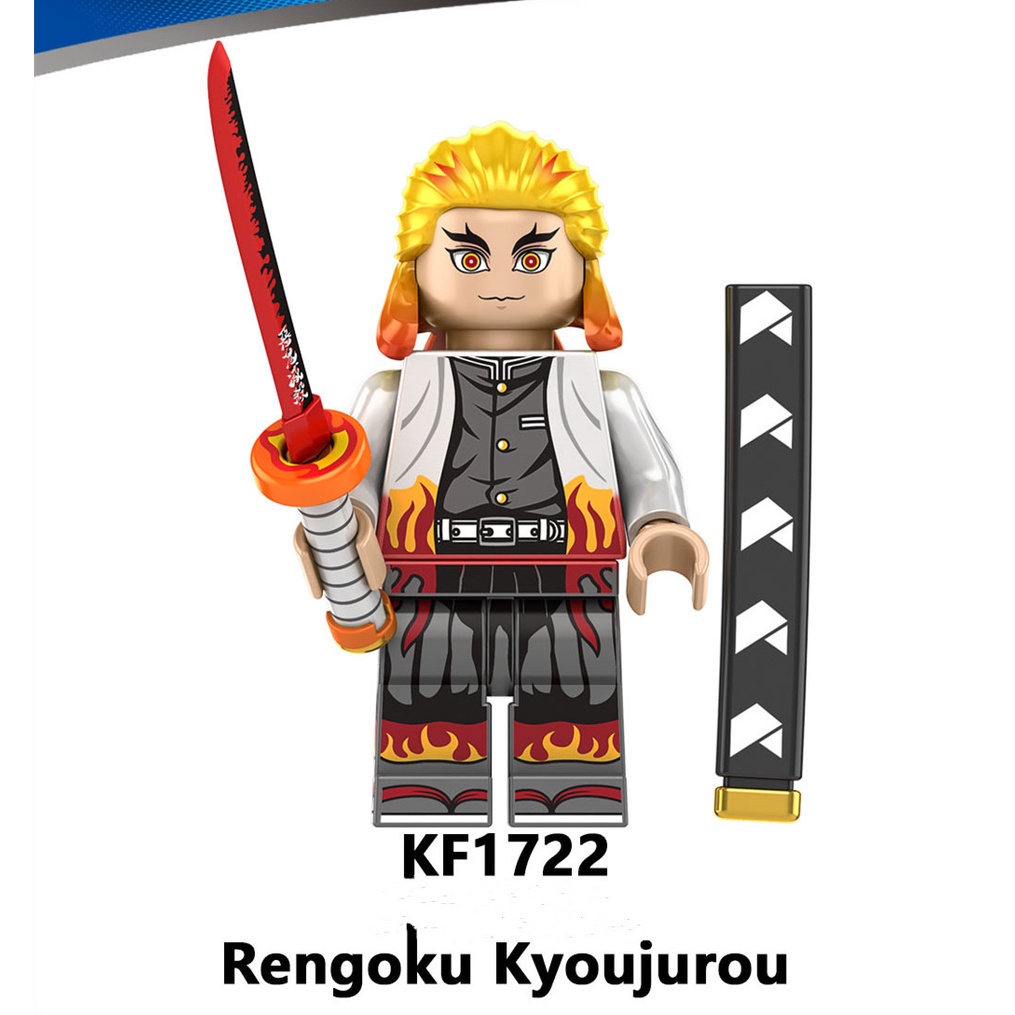 Mô Hình Lego Nhân Vật Anime Demon Slayer Tanjirou Akaza Giyuu Inosuke