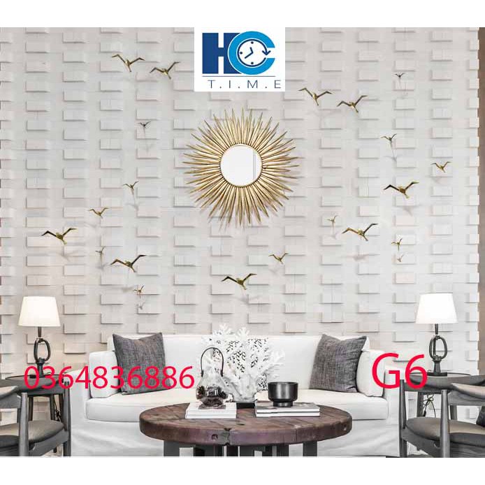Gương treo tường trang trí nghệ thuật decor G6 kích thước 75x75 cm