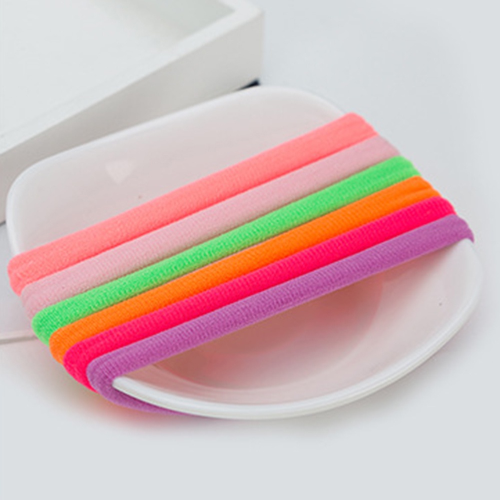 Dây Cột Tóc Đuôi Ngựa Co Giãn Nhiều Màu Sắc Cho Nữ