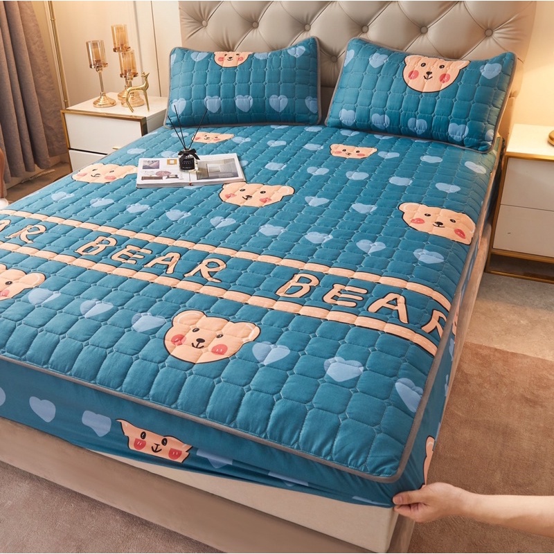 Thảm bọc đệm cotton chống thống kháng khuẩn thoáng mát phiên bản mẫu mới 2022