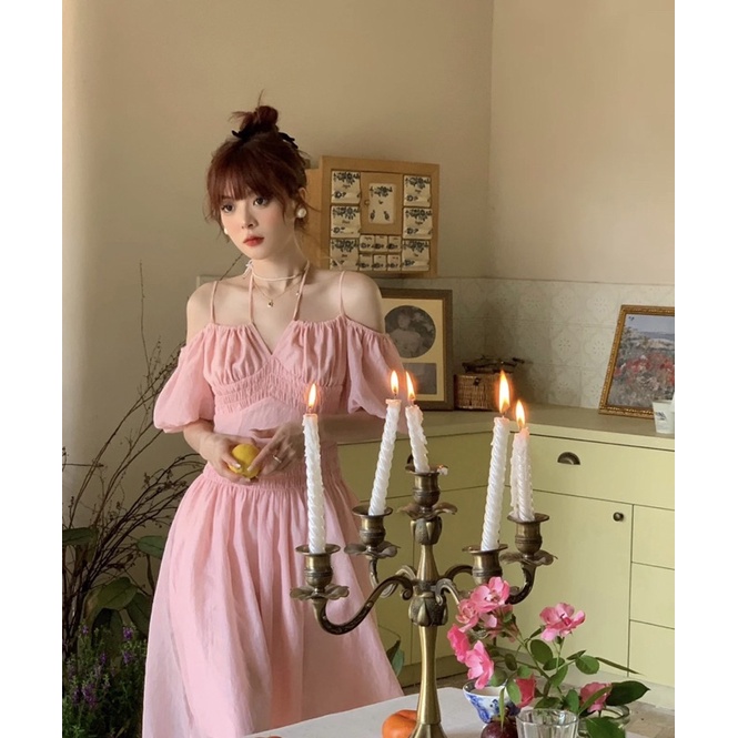 | LISÉ | Đầm thiết kế cổ vuông tay phồng, trễ vai dáng dài• Lala 2 Dress•S/M