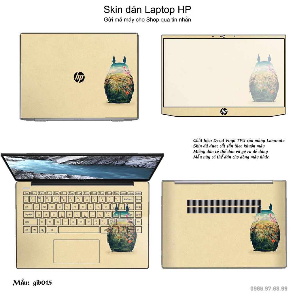 Skin dán Laptop HP in hình Ghibli image (inbox mã máy cho Shop)