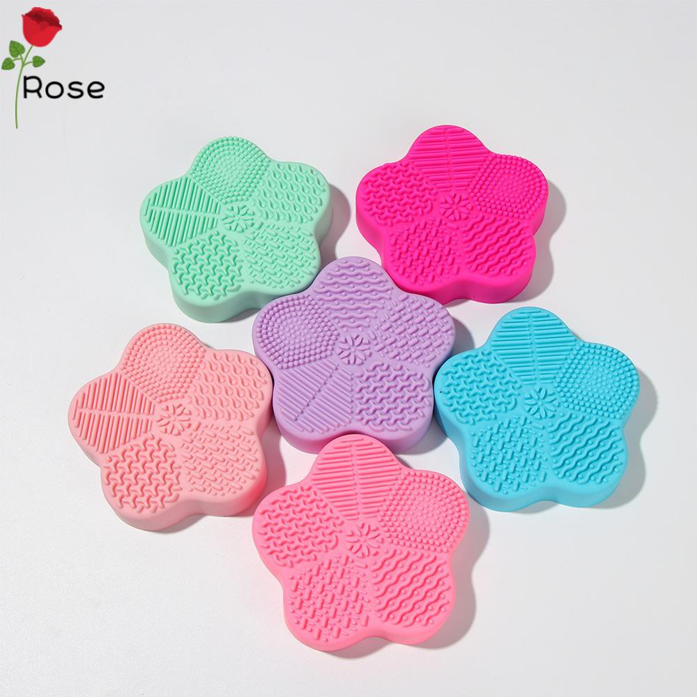 [Hàng mới về] Bàn chải silicon vệ sinh cọ trang điểm ướt/khô hình dạng sao biển nhiều màu xinh xắn