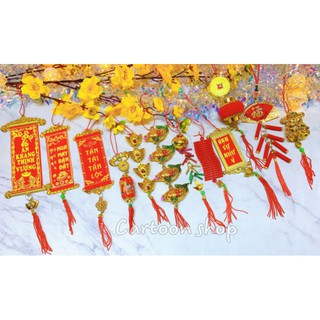 Combo 12 dây treo trang trí cây mai - đào trang trí Tết Tân Sửu