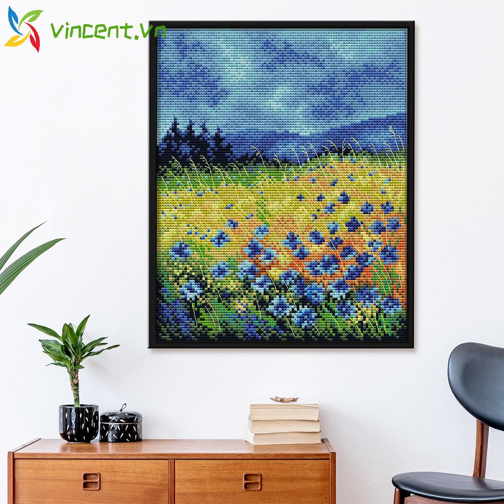 Tranh Thêu Chữ Thập 14ct Hình Bông Hoa