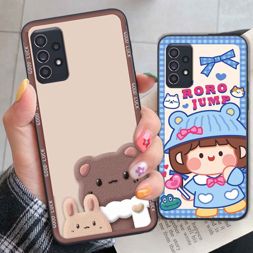 Ốp Samsung A32 / A52 / A72 bear brick, gấu đáng yêu, dễ thương