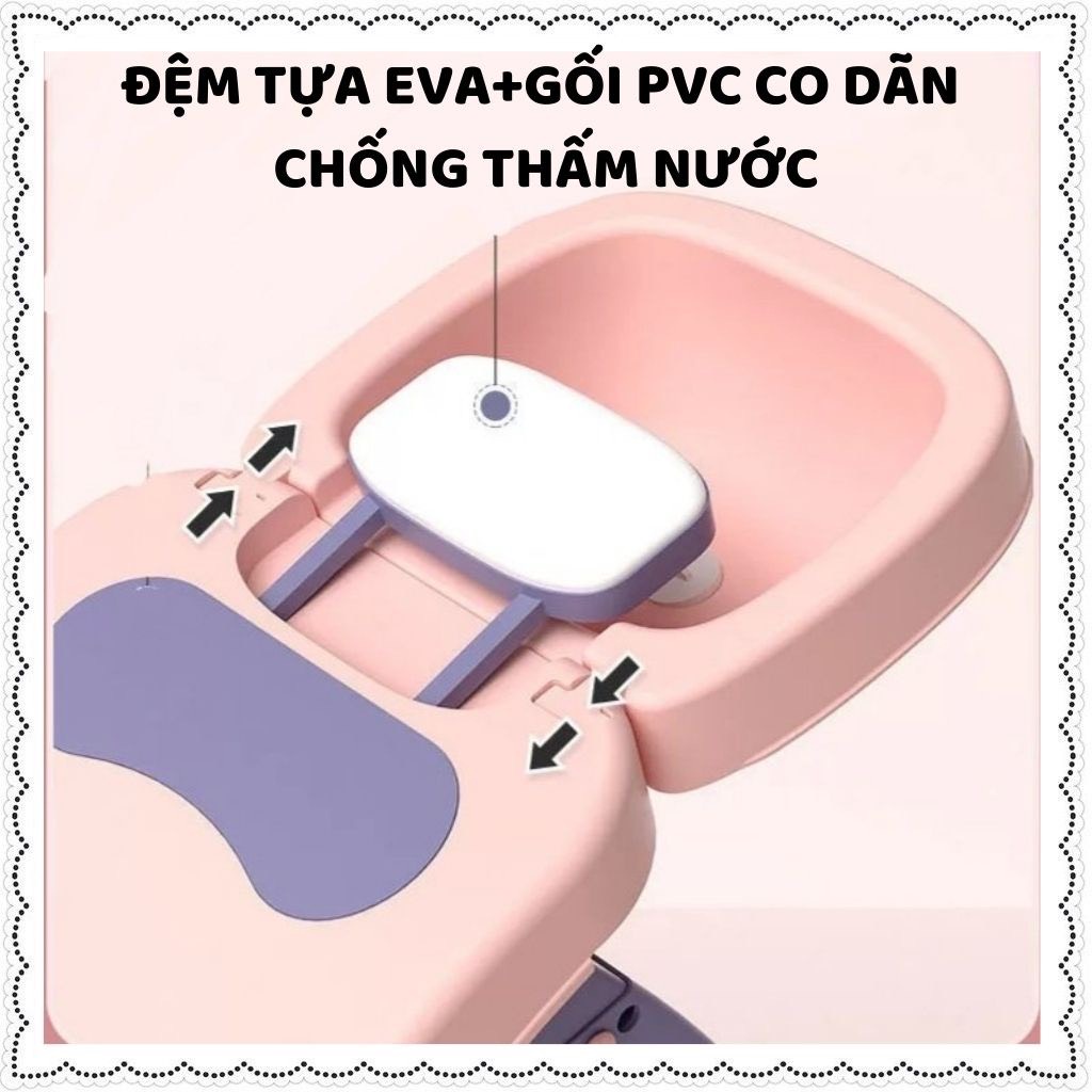 Ghế gội đầu cao cấp size to gấp gọn cho bé
