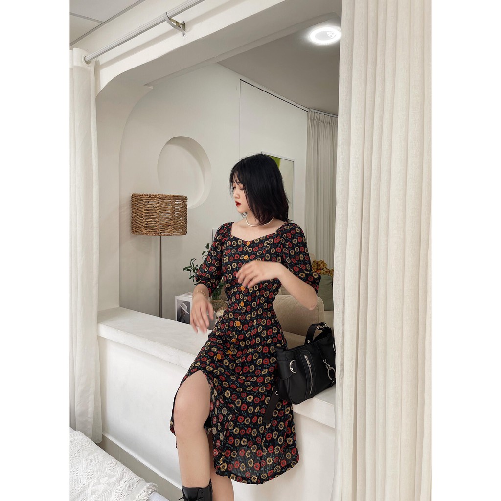 DII COLLECTION - Đầm thiết kế hoạ tiết Daisy