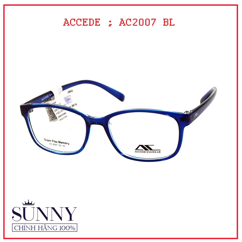 AC2007  Gọng kính Accede unisex (nhiều màu) chính hãng Korea - - kèm tem chống hàng giả do bộ công an cấp