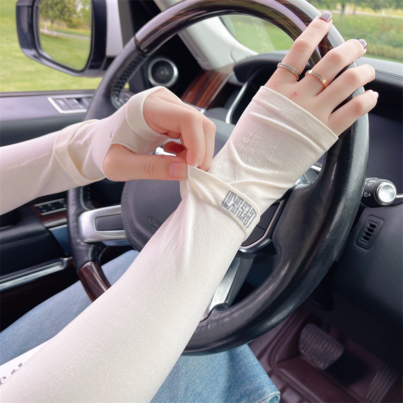 Găng tay dài chống nắng màu trơn chất lượng cao thời trang mùa hè cho nam và nữ