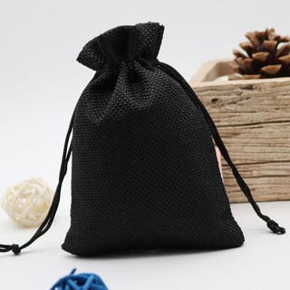 Túi Dây Rút Vải Bố Màu Đen Đựng Trang Sức, Quà Lưu Niệm FXB