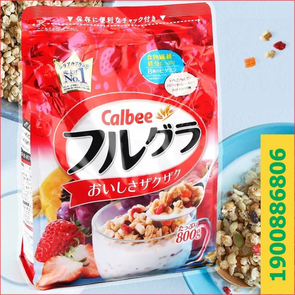 [NOW SHIP] NGŨ CỐC NHẬT CALBEE 800G - tốt cho sức khỏe - DATE MỚI - Konni39 Sơn Hoà - 1900886806