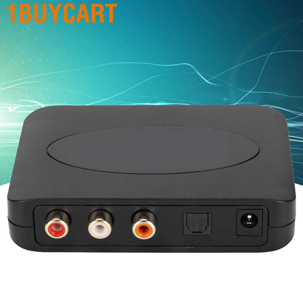 1buycart Digital To Analog Audio Converter Optical Rca Dac Adapter 3.5mm Toslink Black Đen