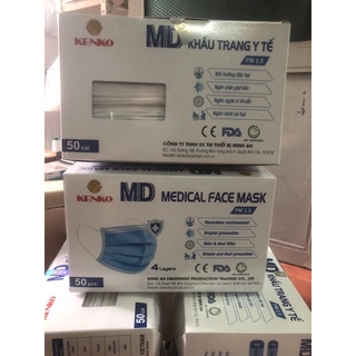 Combo 4 hộp khẩu trang y tế 4 lớp KenKo