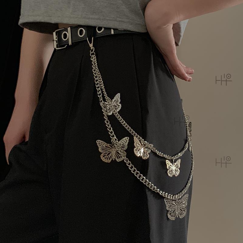 Dây Xích Trang Trí Quần Hình Bướm Phong Cách Hip Hop Cá Tính Cho Nam Và Nữ