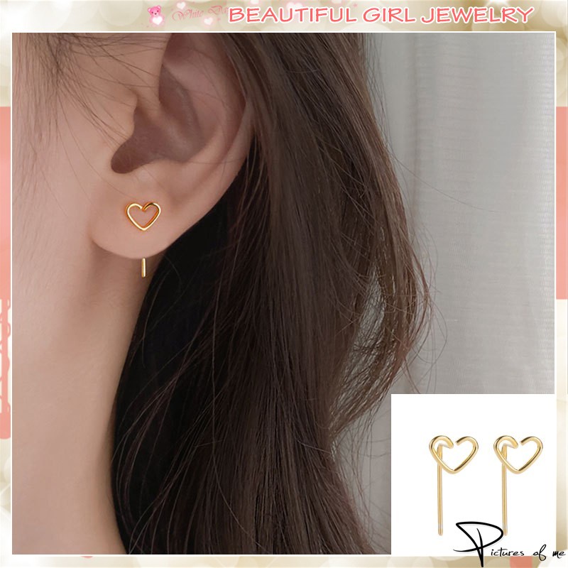 Hoa Tai Hình Trái Tim Thiết Kế Đơn Giản Cho Nữ