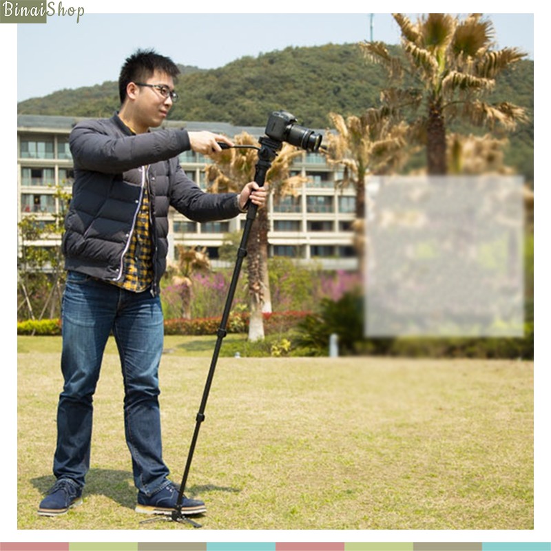 Weifeng WF 3958M - Monopod Hợp Kim Nhôm Cho Máy Ảnh, Máy Quay, Điện Thoại, Có Chân Đế Tripod Phụ