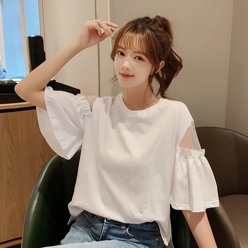 áo thun nữ Tay Ngắn Hở Vai Dáng Rộng Phong Cách Hàn Quốc Thời Trang Cho WT-TX-13