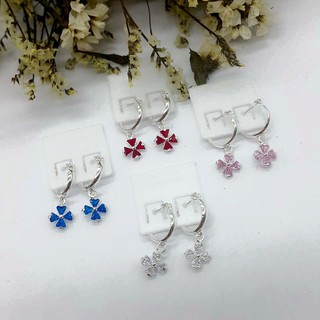 Bông tai bạc cỏ 4 lá cho bé