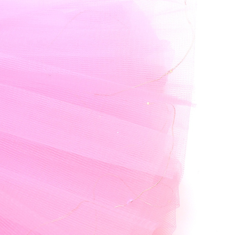 Haha Chân Váy Lưới Tutu Co Giãn Phối Đèn LED Dành Cho Bé Gái Tập Múa Ballet