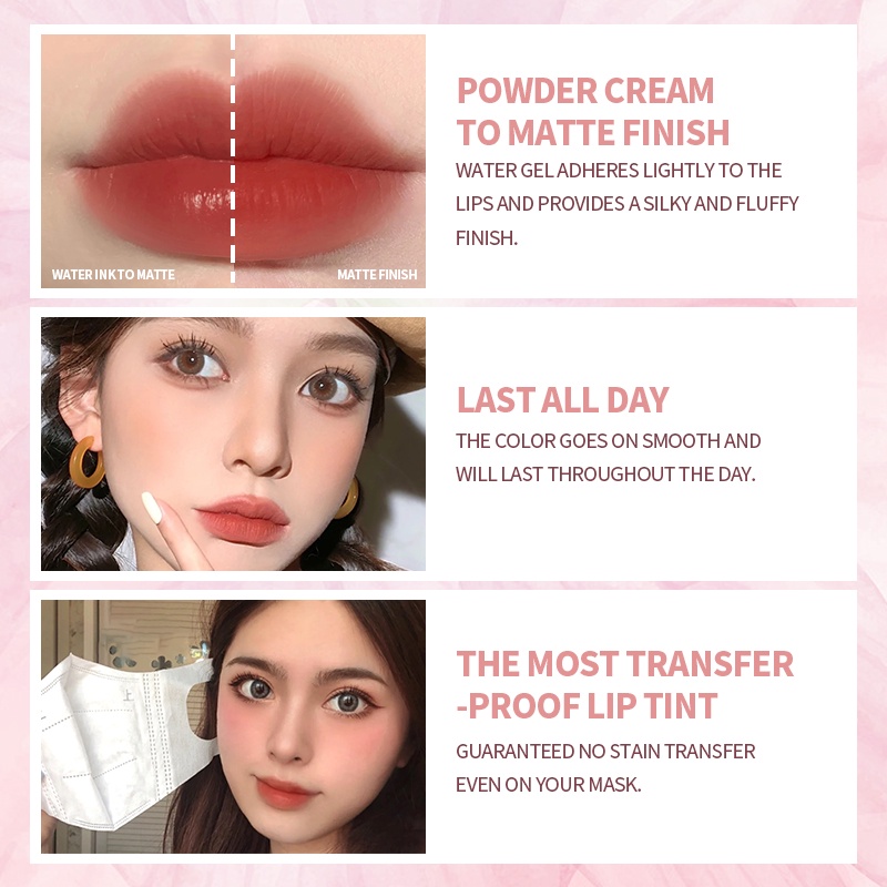 Son bóng Bayfree Kết cấu Son kem lì Không dính Velvet Lip Tint Chất son lì mịn lâu trôi