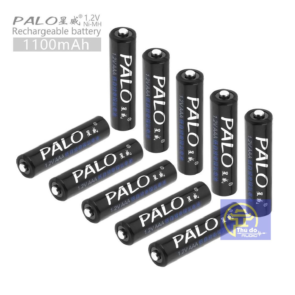 [Mã ELFLASH5 giảm 20K đơn 50K] Vỉ 4 pin sạc Palo AAA Ni-Mh 1100Mah,pin tiểu nhỏ ,pin đũa