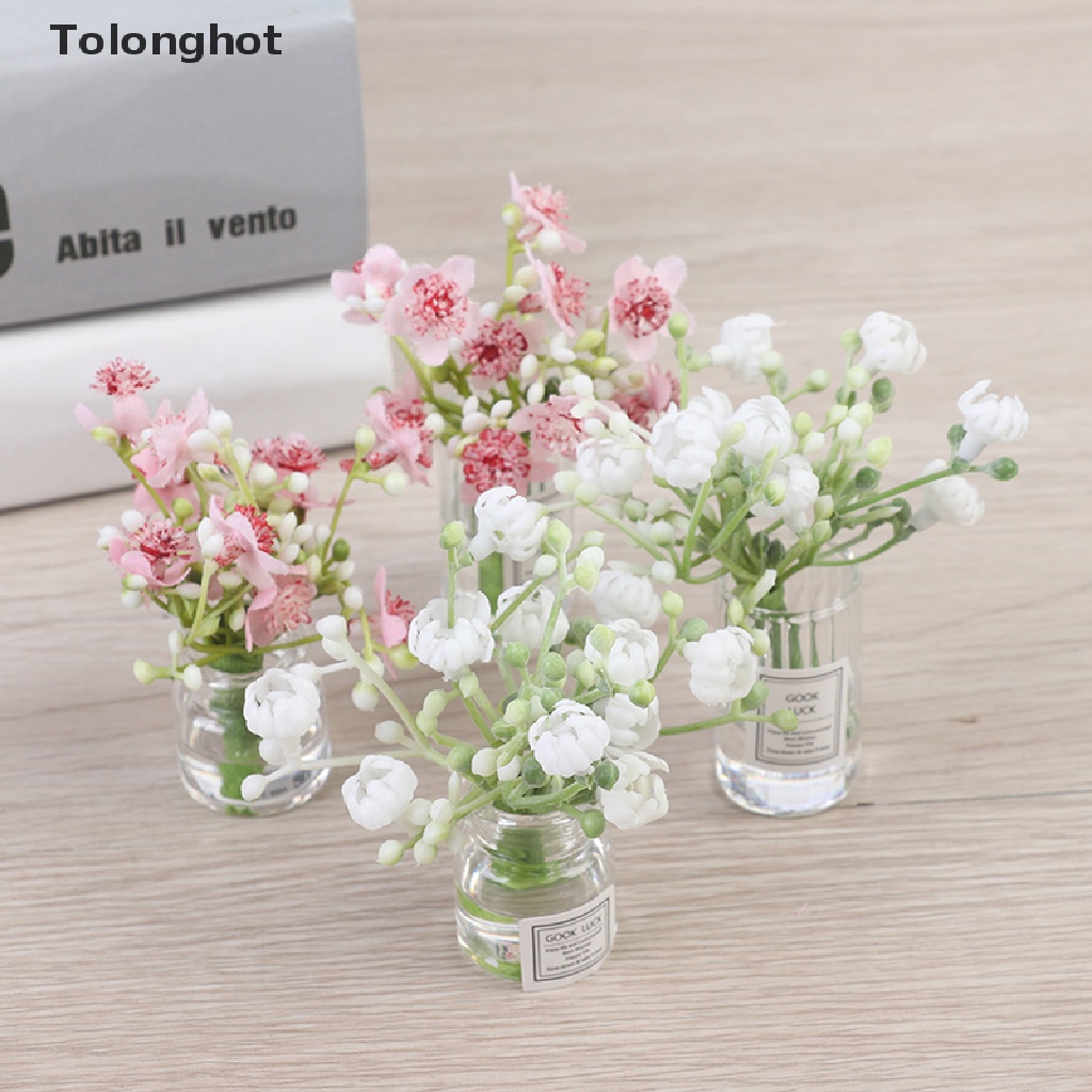 Bộ Bình Hoa Nhà Búp Bê Tỉ Lệ 1: 12 Xinh Xắn Đáng Yêu