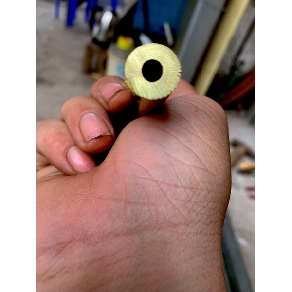 Ống đồng vàng D14 mm lỗ trong 6mm dài 1m
