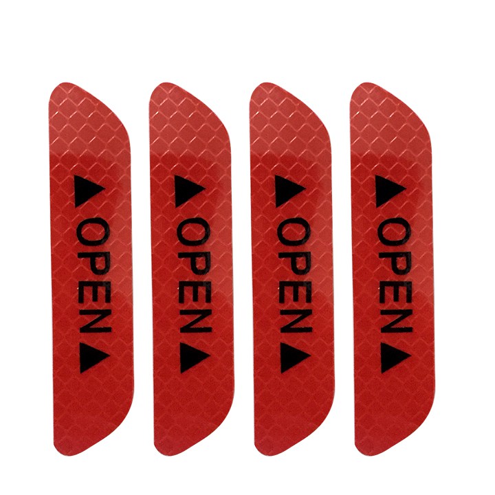 Bộ 04 Decal phản quang OPEN dán cánh cửa ô tô