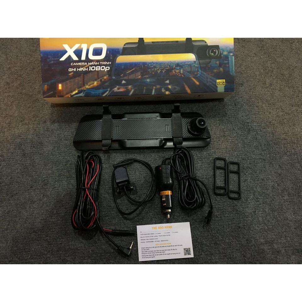 Cam Hành Trình Kẹp Gương X10 full màn 10inh CAO CẤP [ Bảo Hành 12 tháng ] | BigBuy360 - bigbuy360.vn