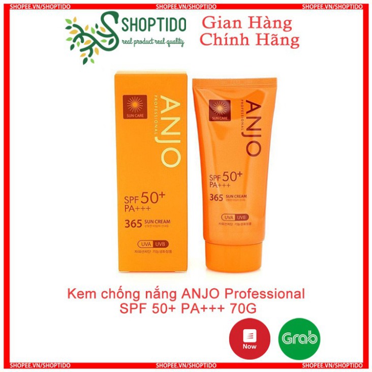 Kem Chống Nắng Anjo dưỡng ẩm, dịu nhẹ và bảo vệ da Professional SPF 50+PA+++ 365 Sun Cream 70g NPP KallyCosmetic
