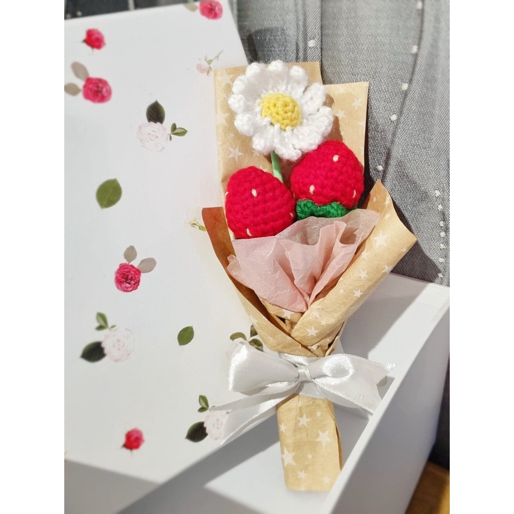 Hoa cúc daisy bông lớn handmade bằng len làm quà hoặc trang trí, hoa len thủ công