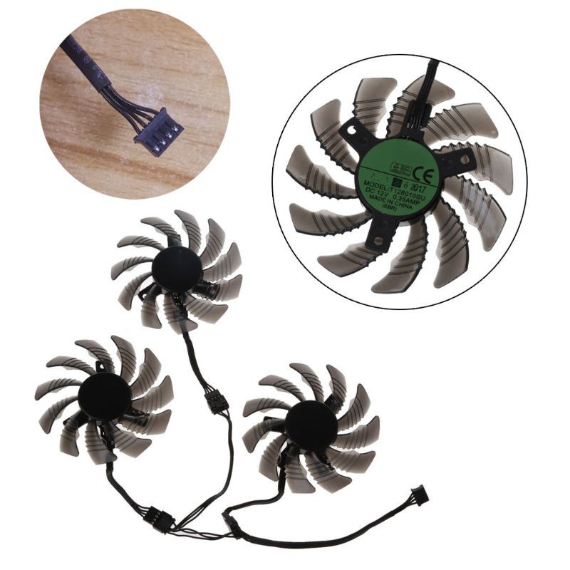 Set 3 Thẻ Đồ Họa 75mm T128010Su 0.35a Cho Gigabyte Aorus Gtx 1060 1070 1080 G1 Gtx 1070ti 1080ti | BigBuy360 - bigbuy360.vn