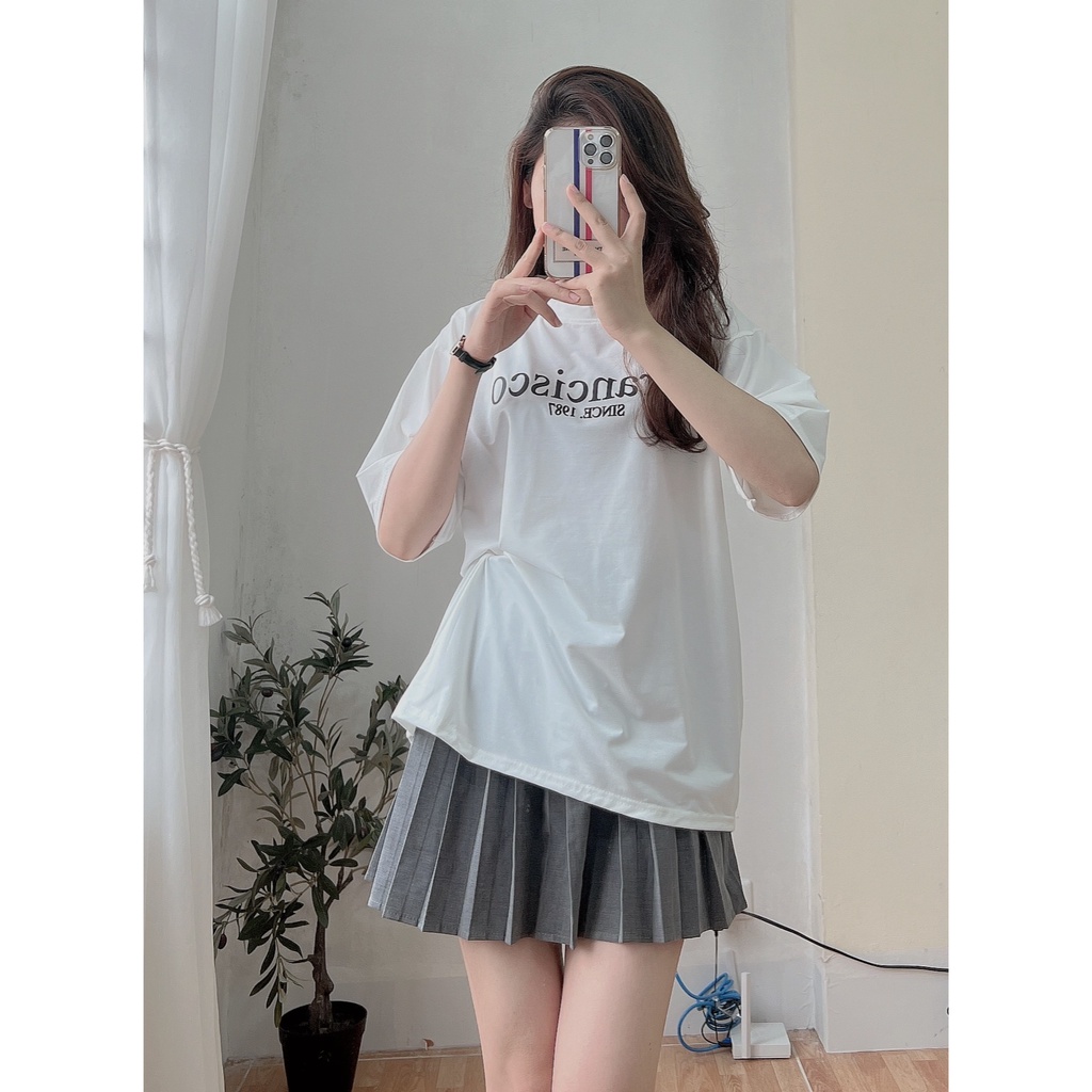 Áo Thun Francisco Form Rộng PEONYB Unisex [FREESHIP] 🌸 Phông ngắn tay lỡ vintage, 3158 oversize cá tính nam nữ Ulzzang 🌸 | BigBuy360 - bigbuy360.vn