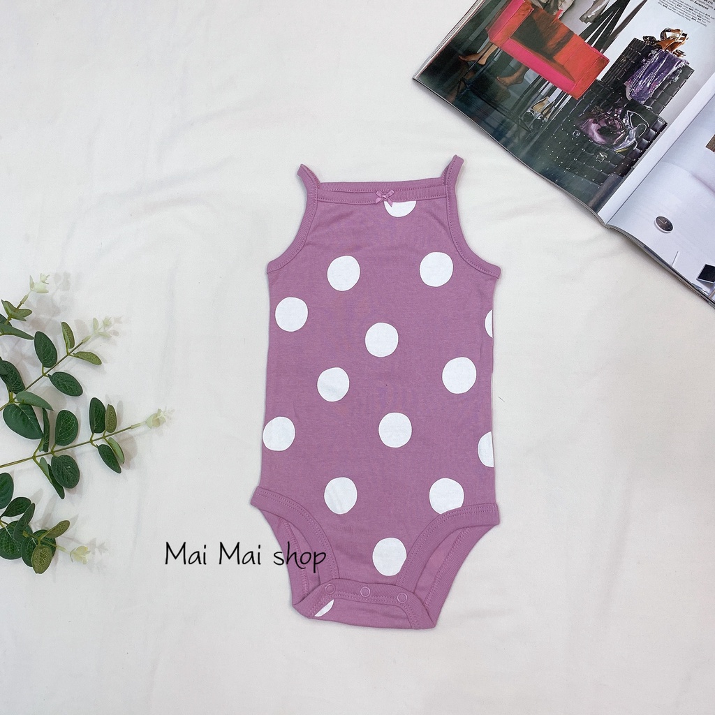 (Chọn màu-sz 18-24M) Body chíp 2 DÂY, CÁNH TIÊN, BA LỖ xuất dư cho bé gái- Bodysuit, bộ đồ liền thân, áo liền quần