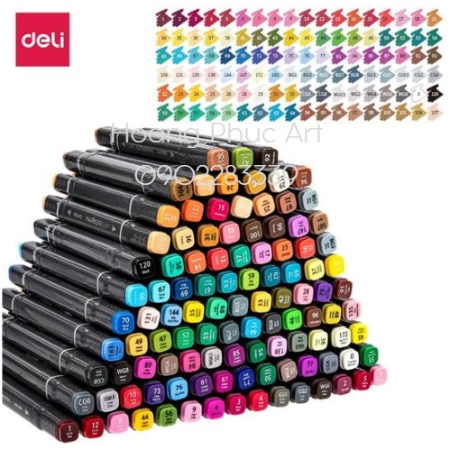 Bộ màu dạ Marker Touch Color 2 ngòi hộp nhựa Bộ 30/40/60/80 - Chuyên dụng vẽ Anime