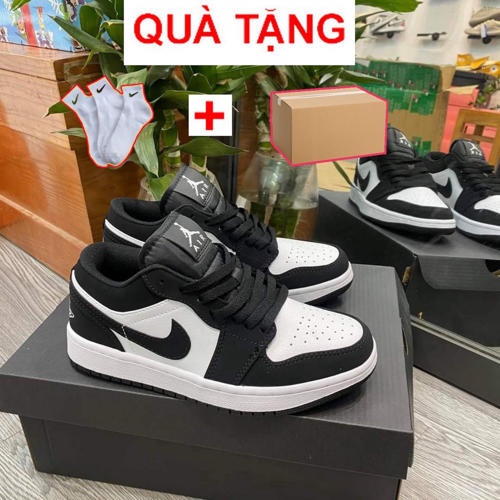 Giày jd1 thể thao nam nữ, giày Jordan 1 low Panda CỔ THẤP ĐEN TRẮNG hàng cao cấp full box.2022