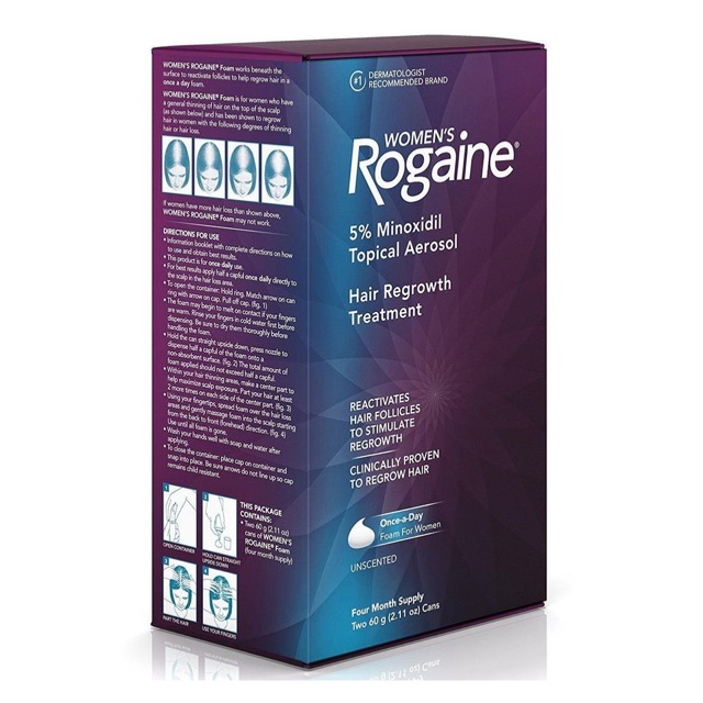 Thuốc mọc tóc cho nữ Rogaine Hair Regrowth Treatment Foam( set 2 chai)